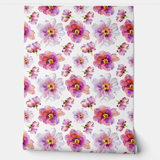 Grote Bloemen Behang (Afrollen)
