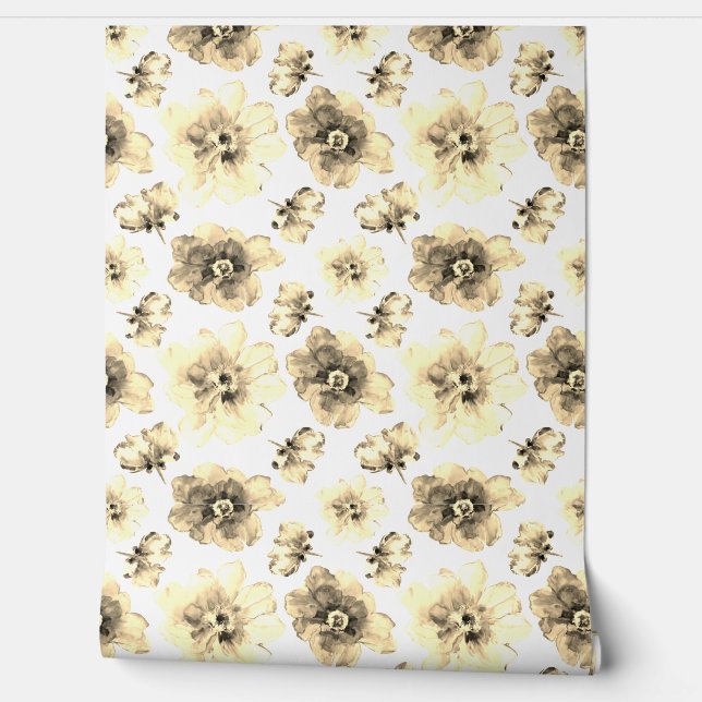 Grote Bloemen Behang (Afrollen)