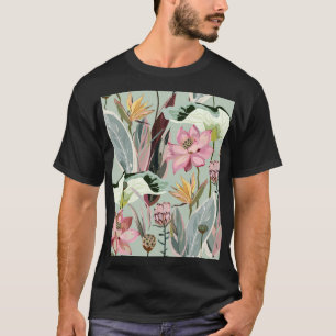 Grote bloemen bloemillustratie t-shirt