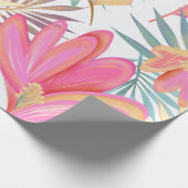 Grote bloemen cadeaupapier (Hoek)