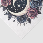 Grote Bloemen Gothic Crescent Moons & Rozen Decoup Tissuepapier (Detail)
