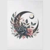 Grote Bloemen Gothic Halve Maan & Rozen Decoupage Tissuepapier (Voorkant)
