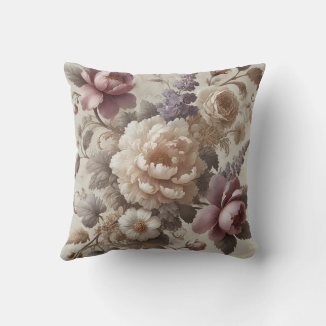 Grote Bloemen Motief Ontwerp Patroon 9 Kussen (Achterkant)