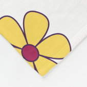 Grote bloemen patroon bevestigen fleece deken (Hoek)