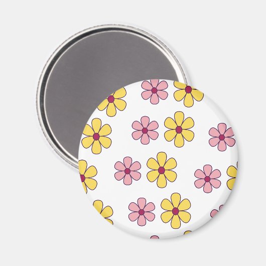 Grote bloemen patroon bevestigen magneet (Voorkant / Achterkant)