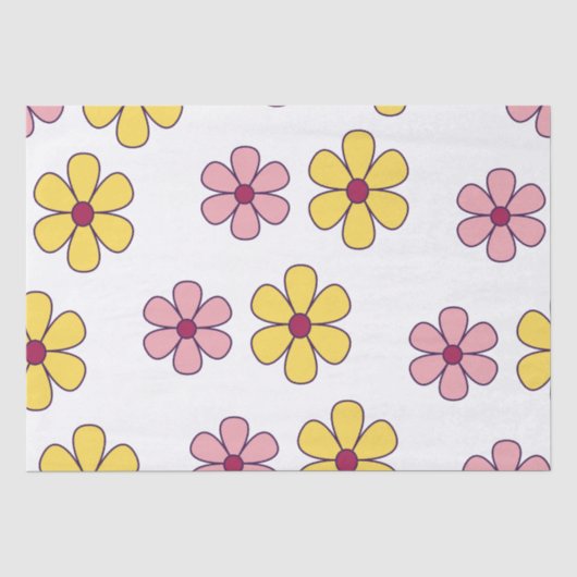 Grote bloemen patroon bevestigen tissuepapier (Voorkant)