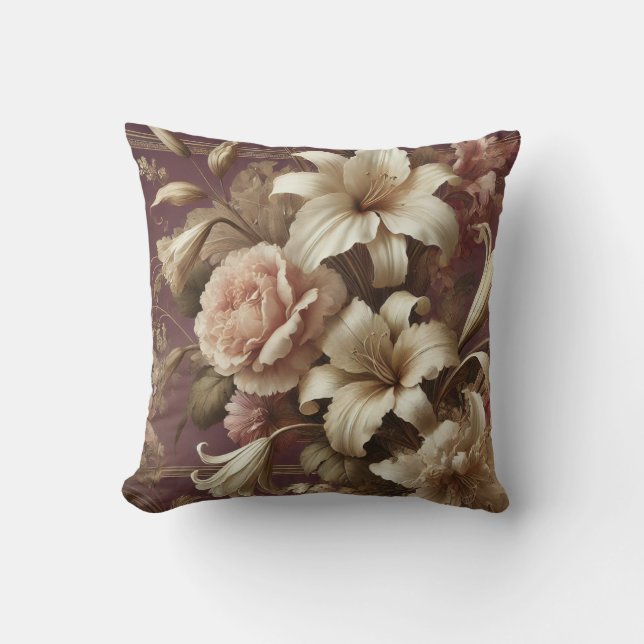 Grote Bloemen Print Design Patroon 11 Kussen (Voorkant)