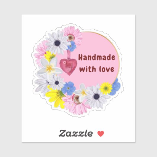 Grote bloemen sticker (Vel)