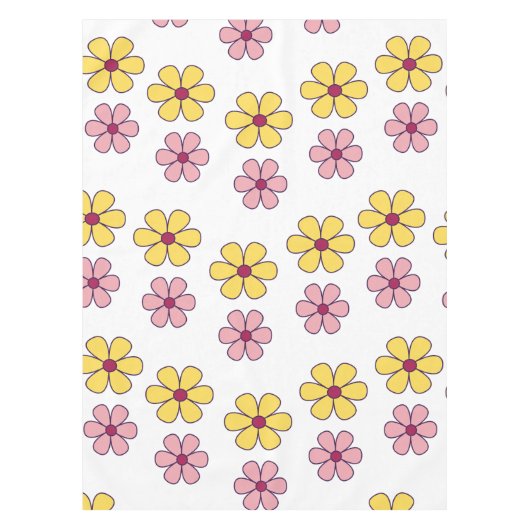 Grote bloemen tafelkleed (Voorkant)