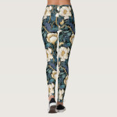 Grote Bloemen William Morris geïnspireerd Leggings (Achterkant)