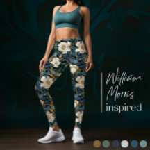 Grote Bloemen William Morris geïnspireerd Leggings