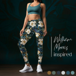 Grote Bloemen William Morris geïnspireerd Leggings