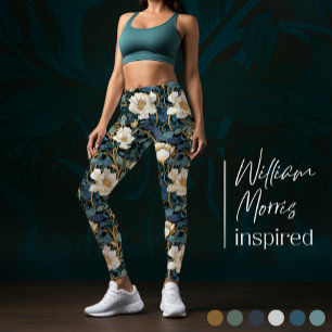 Grote Bloemen William Morris geïnspireerd Leggings