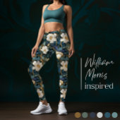 Grote Bloemen William Morris geïnspireerd Leggings