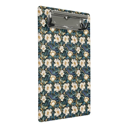 Grote bloemen William Morris geïnspireerd Mini Klembord (Schuin)