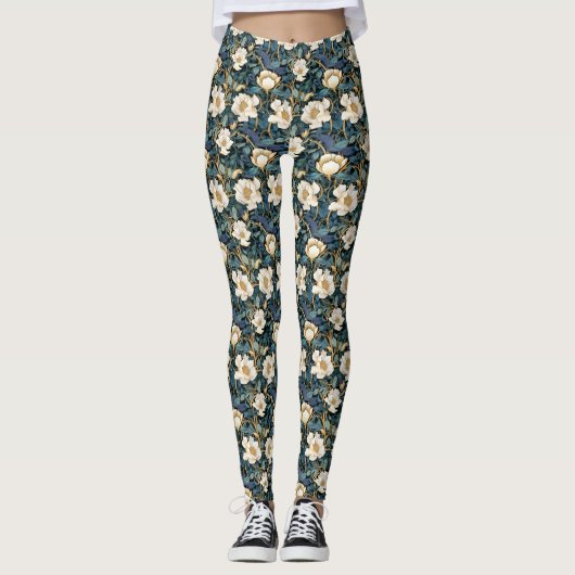 Grote Bloemen William Morris Vrouwen Leggings (Voorkant)
