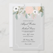 Grote bloemenbruiloft uitnodiging (Voorkant)
