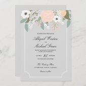 Grote bloemenbruiloft uitnodiging (Voorkant / Achterkant)