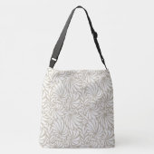 Grote bloemmotief cross-body Canvas tas (Achterkant)