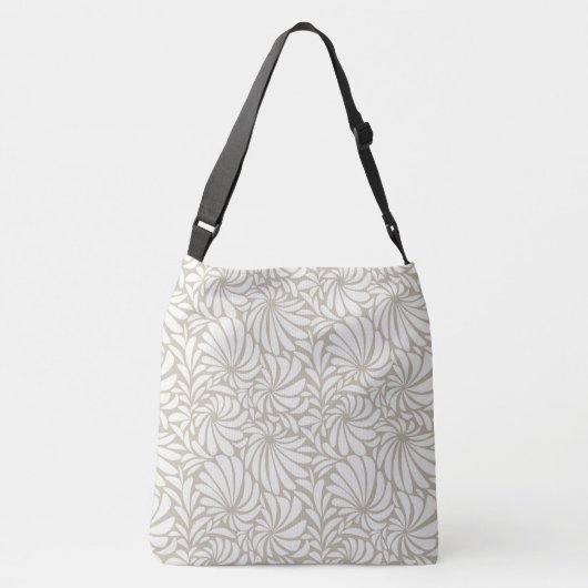 Grote bloemmotief cross-body Canvas tas (Achterkant)