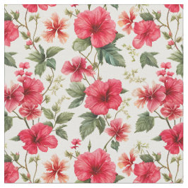 Grote bloemmotief Hibiscus bloemen Stof