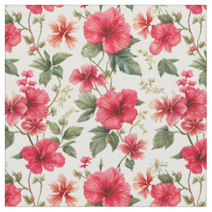 Grote bloemmotief Hibiscus bloemen Stof