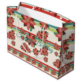 Grote Bloemrijke Designer Verjaardag Gift-tas Groot Cadeauzakje (Achterkant Gekanteld)