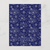 Grote bloesem naadloos aangepast patroon briefkaart (Voorkant)