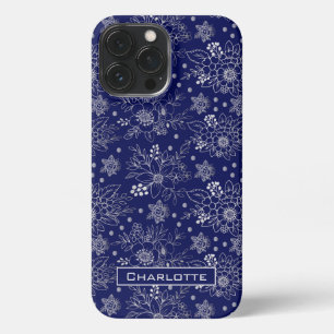 Grote bloesem naadloos aangepast patroon iPhone 13 pro max hoesje