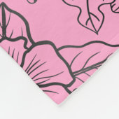 Grote bloesem roze gepersonaliseerde naam fleece deken (Hoek)