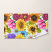 Grote blote botanische kleurrijke bloemen bad handdoek (Handdoek)