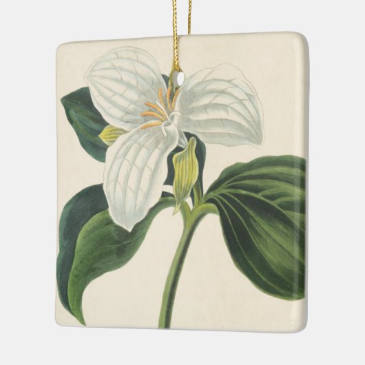 Grote blote trillium keramisch ornament (Links)