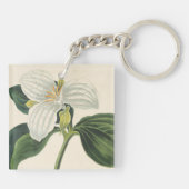 Grote blote trillium sleutelhanger (Achterkant)