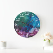 Grote  "Blue-Greens Inkblot" Grote Klok (Huis)