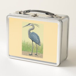 Grote Blue Heron Metal Lunch Box
