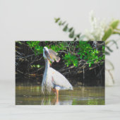 Grote Blue Heron's Lunch Flat Kaart (Staand voorkant)