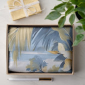 Grote Blue Pastel Ocean Uitzicht Decoupage Tissuepapier (Geschenk)