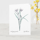 Grote Bluestem Leeg Wenskaart Kaart (Gele Bloem)