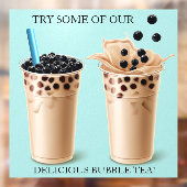 Grote Boba Bubble Theedonut Shop aanpassen Raamsticker (Vel 2)