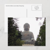 grote boeddha - bomen briefkaart (Voorkant / Achterkant)