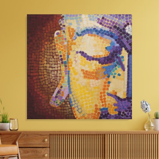 Grote Boeddha gezicht Canvas Afdruk (Insitu (Woonkamer))