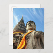 Grote Boeddha in Ayutthaya, Thailand Briefkaart (Voorkant / Achterkant)