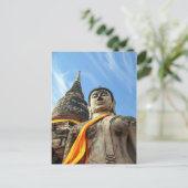 Grote Boeddha in Ayutthaya, Thailand Briefkaart (Staand voorkant)