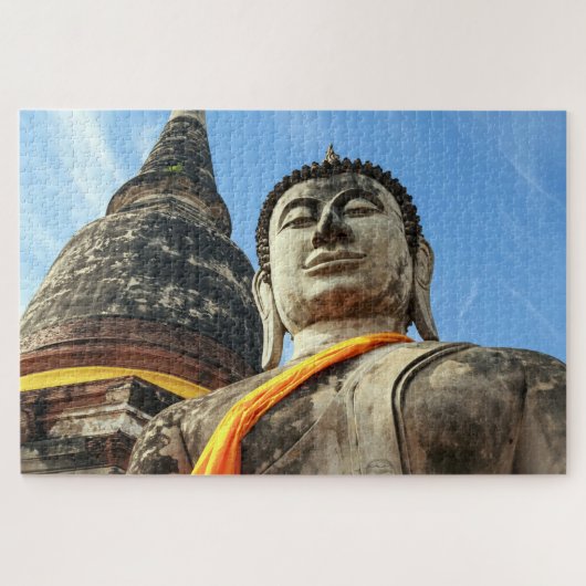 Grote Boeddha in Ayutthaya, Thailand Legpuzzel (Horizontaal)