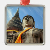 Grote Boeddha in Ayutthaya, Thailand Metalen Ornament (Voorkant)