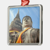 Grote Boeddha in Ayutthaya, Thailand Metalen Ornament (Links)
