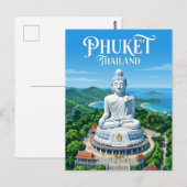 Grote Boeddha Thailand Briefkaart (Voorkant / Achterkant)