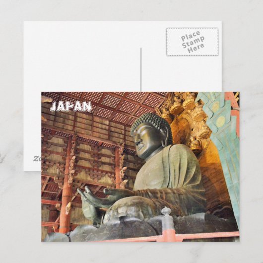 Grote Boeddha van het Briefkaart Nara (Voorkant / Achterkant)