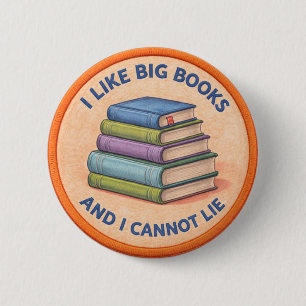 Grote boeken ronde button 5,7 cm