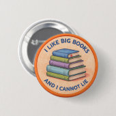 Grote boeken ronde button 5,7 cm (Voorkant /achterkant)